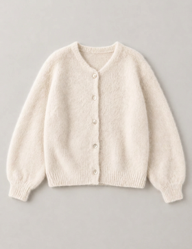Cardigan aus Cloudy-Mohair