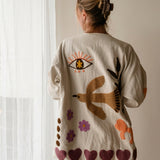 Weite Baumwolle Jacke BIRDIE