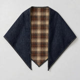 Jeans-Foulard kariert