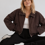 Bomberjacke in Vintage-Waschung