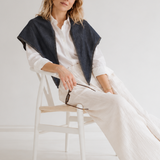 Jeans-Foulard kariert