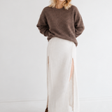Pullover mit Rundhalsausschnitt aus Kaschmir, Wolle & Seide